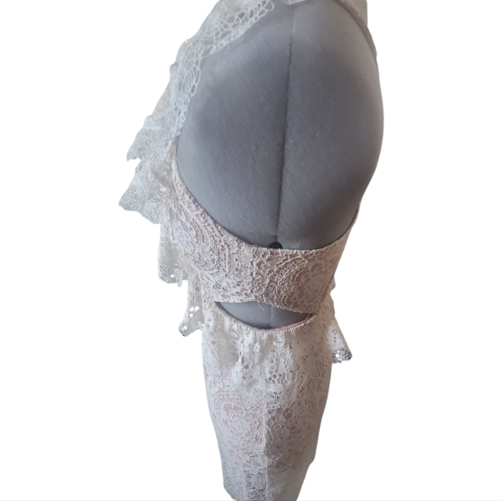 Alexis Pepa Cut Out Ruffled Lace Dress In Ivory Size XS - Picture 7 of 10